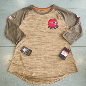 New Nike Salute To Service Shirt Womens Size Large Green New England Patriots